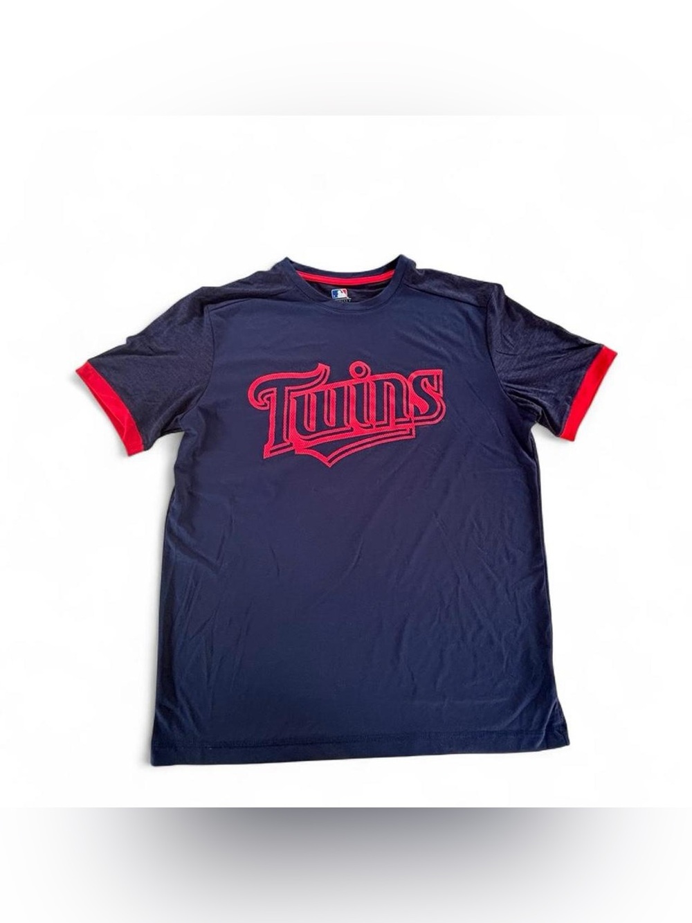 Genuine Merchandise Navy & Red Twins Short Sleeve Tee